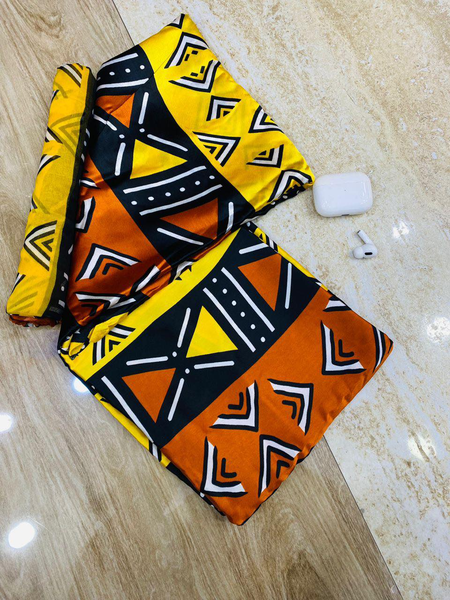 Tissu jaune orange 