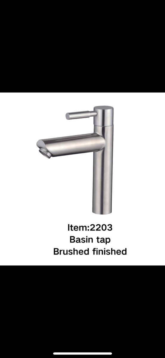 Robinet de lavabo finition brossée