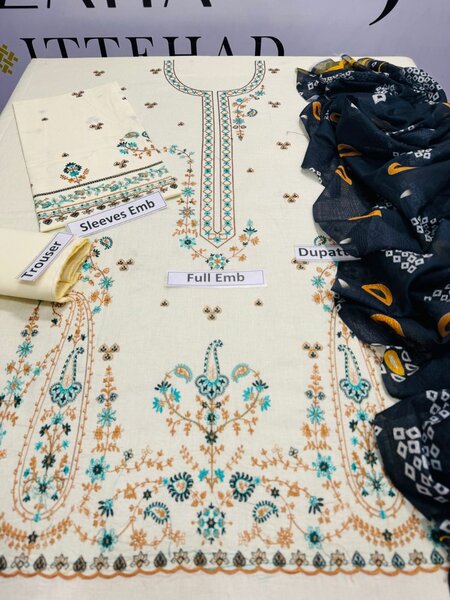 Printed lawn suit