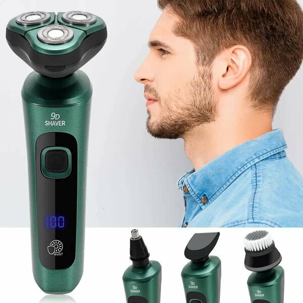 Rasoir électrique 9D multi-accessoires