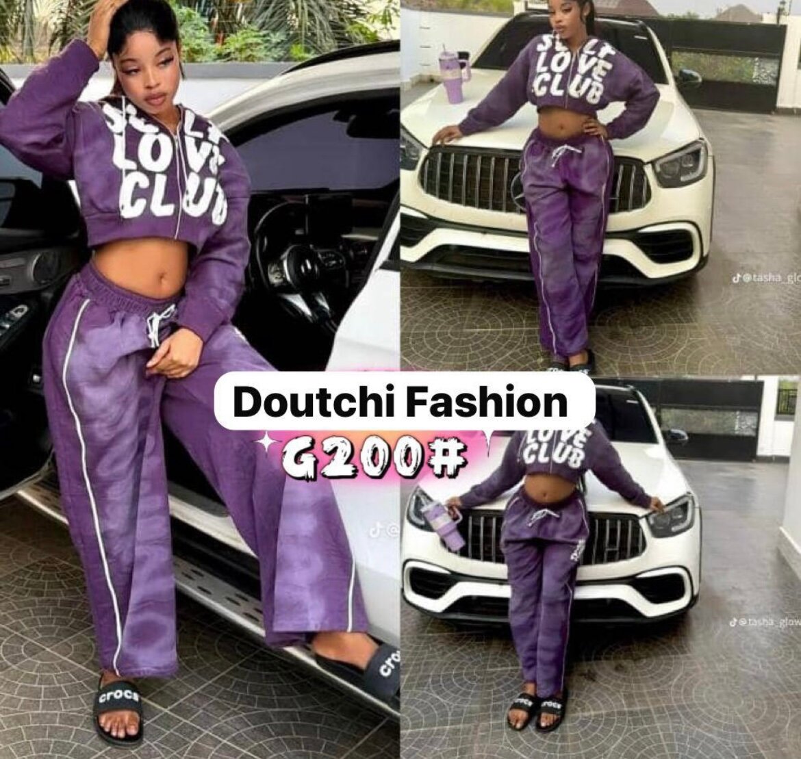 Tenue survêtement violet femme