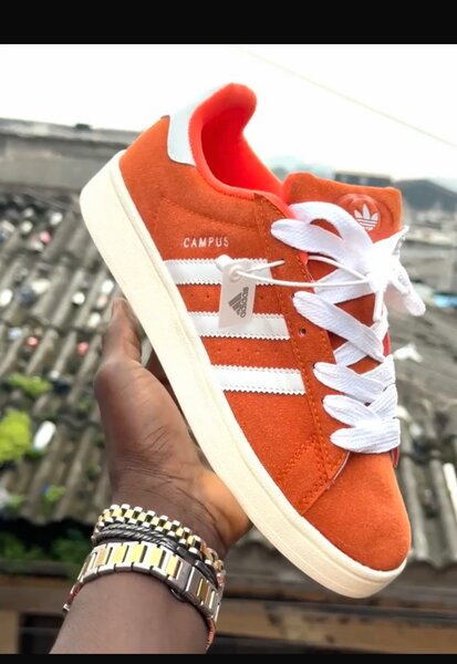 Sneakers en daim orange