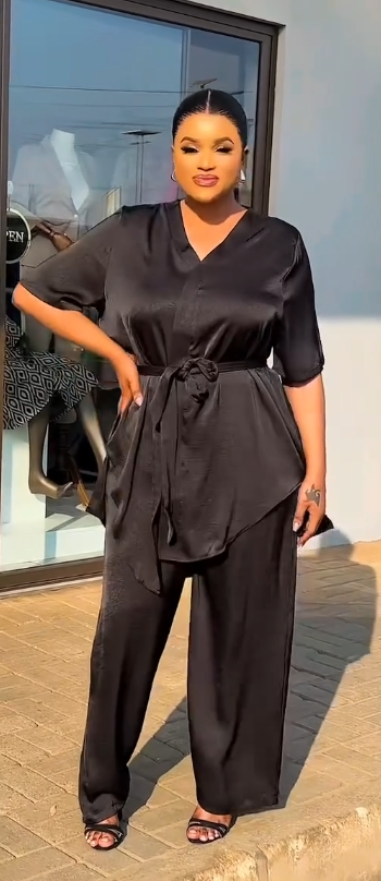 Women's Shirt and Pants Set Black