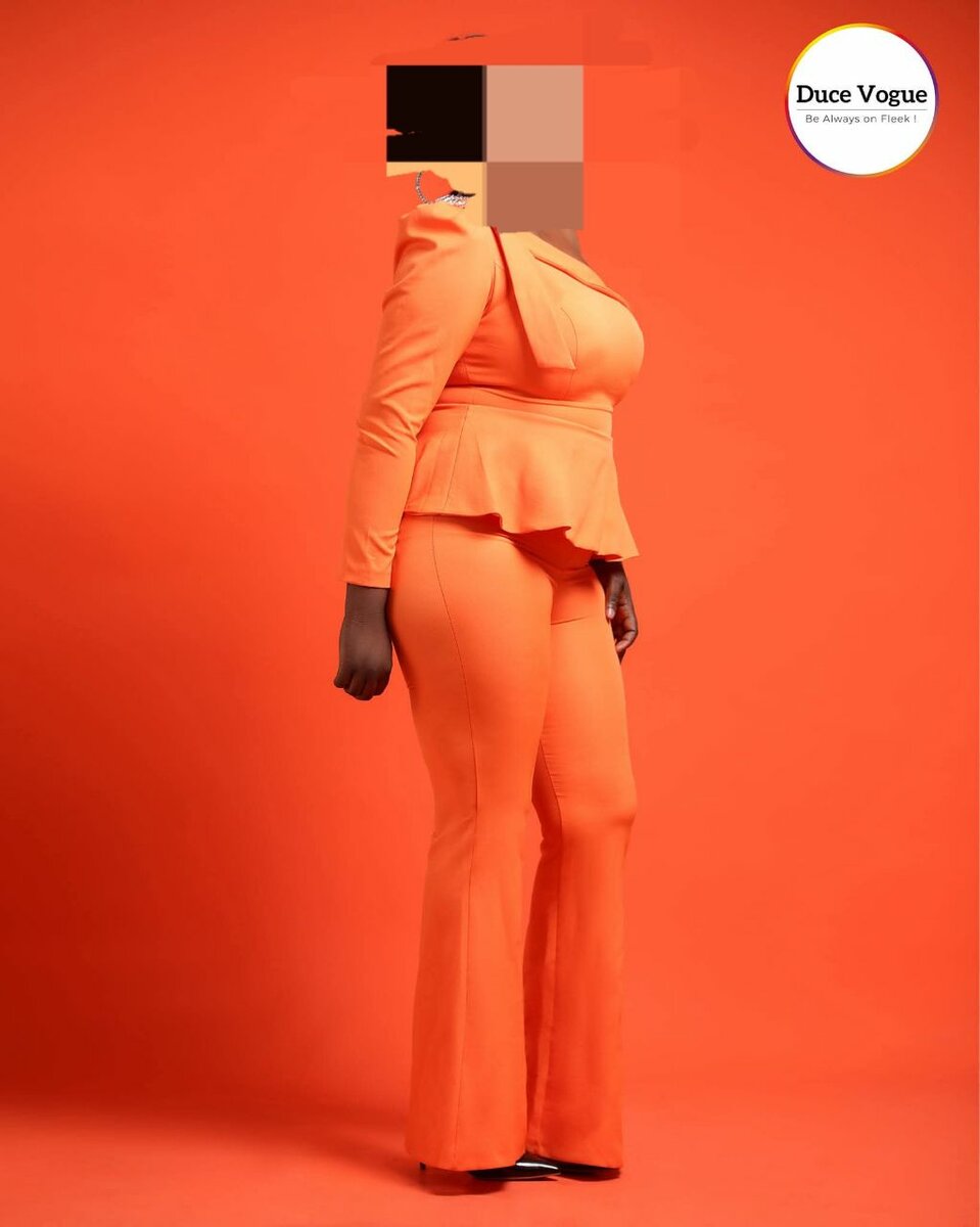 Ensemble orange asymétrique chic