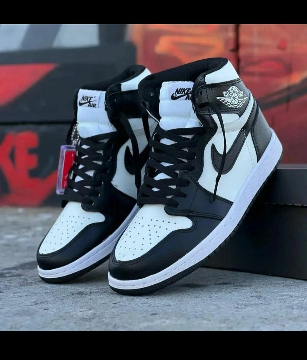 Baskets montantes noires et blanches