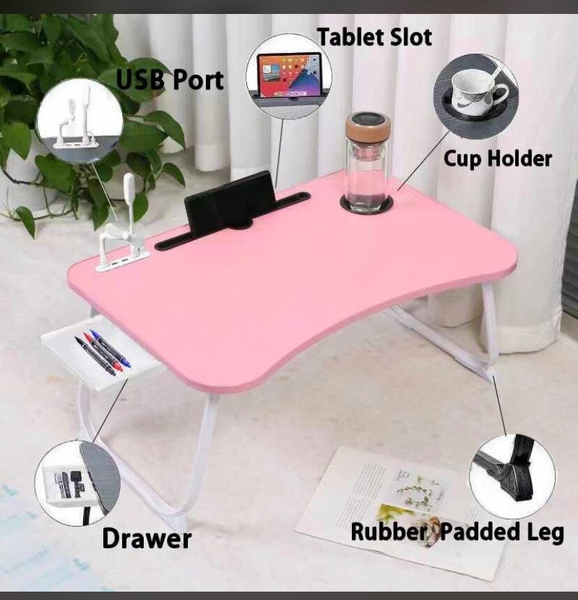 Portable bed/lap top table