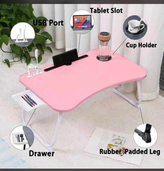 Portable bed/lap top table