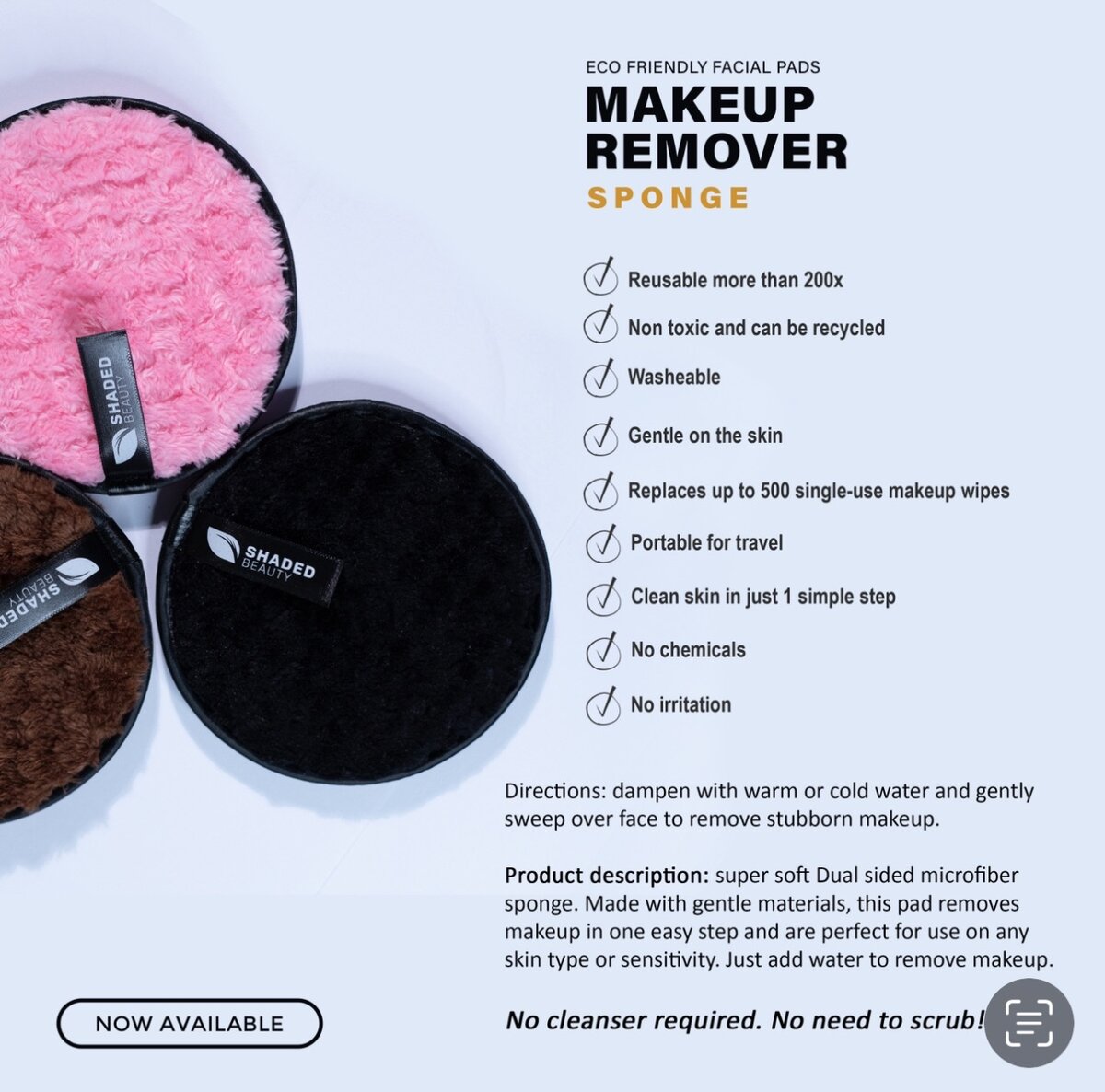Makeup remover sponge