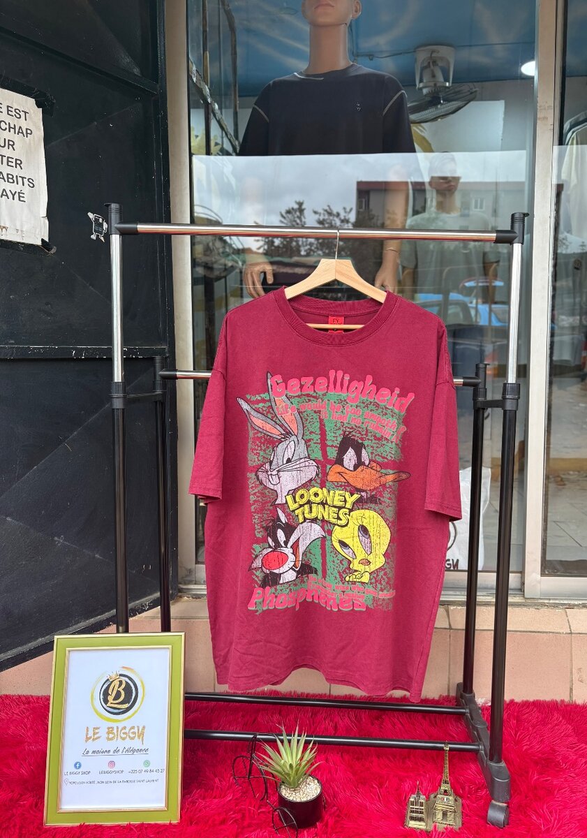 T-shirt Looney Tunes Rouge Unisexe