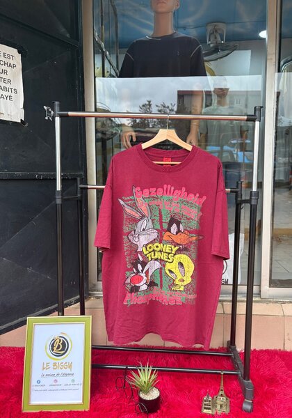 T-shirt Looney Tunes Rouge Unisexe