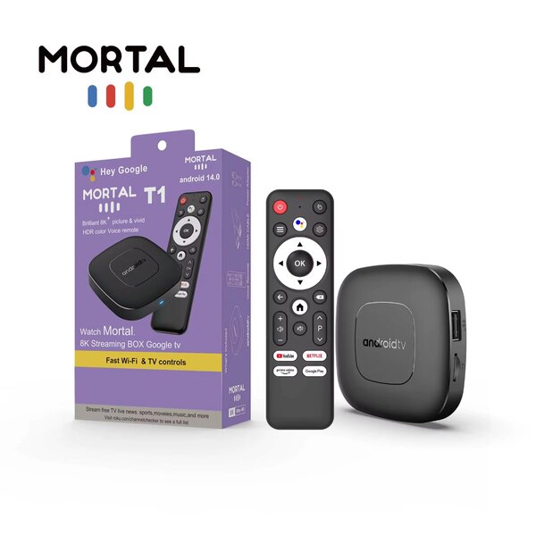 Mortal T1 Android 14 TV Box
