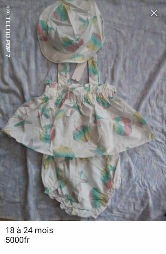 Ensemble bébé motif cœur