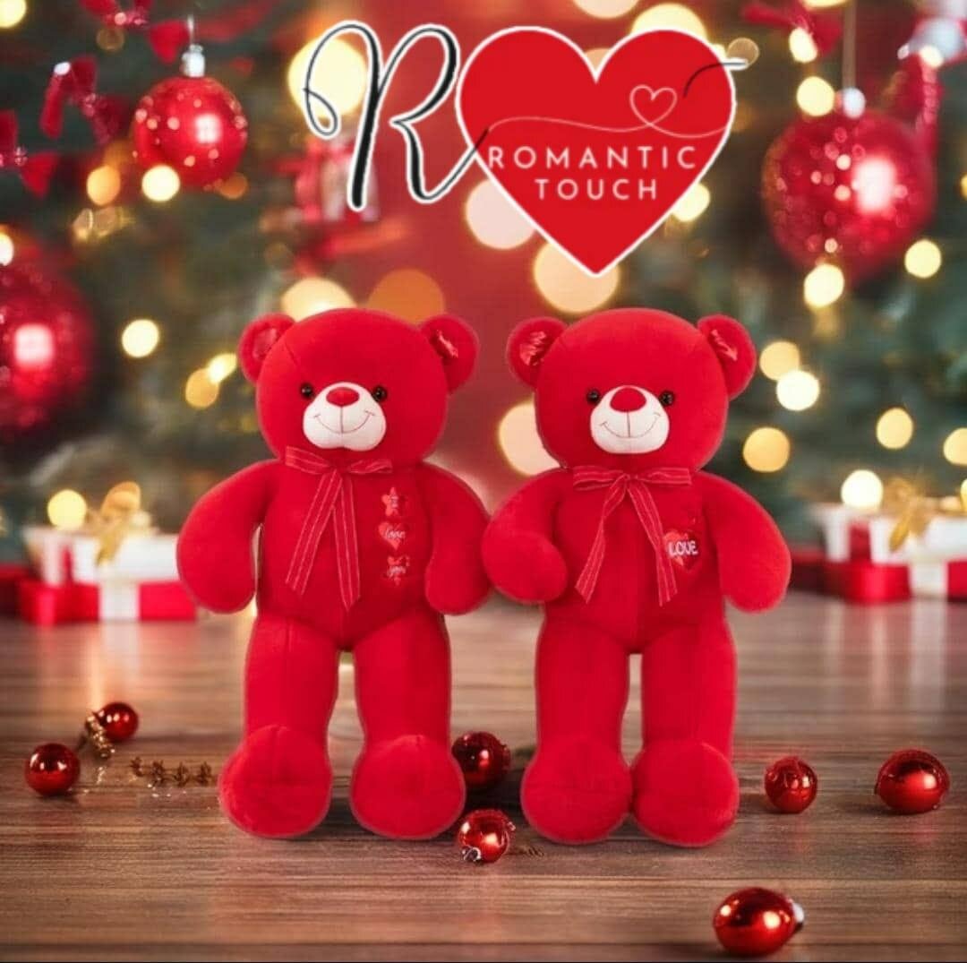 Ours en peluche rouge géant