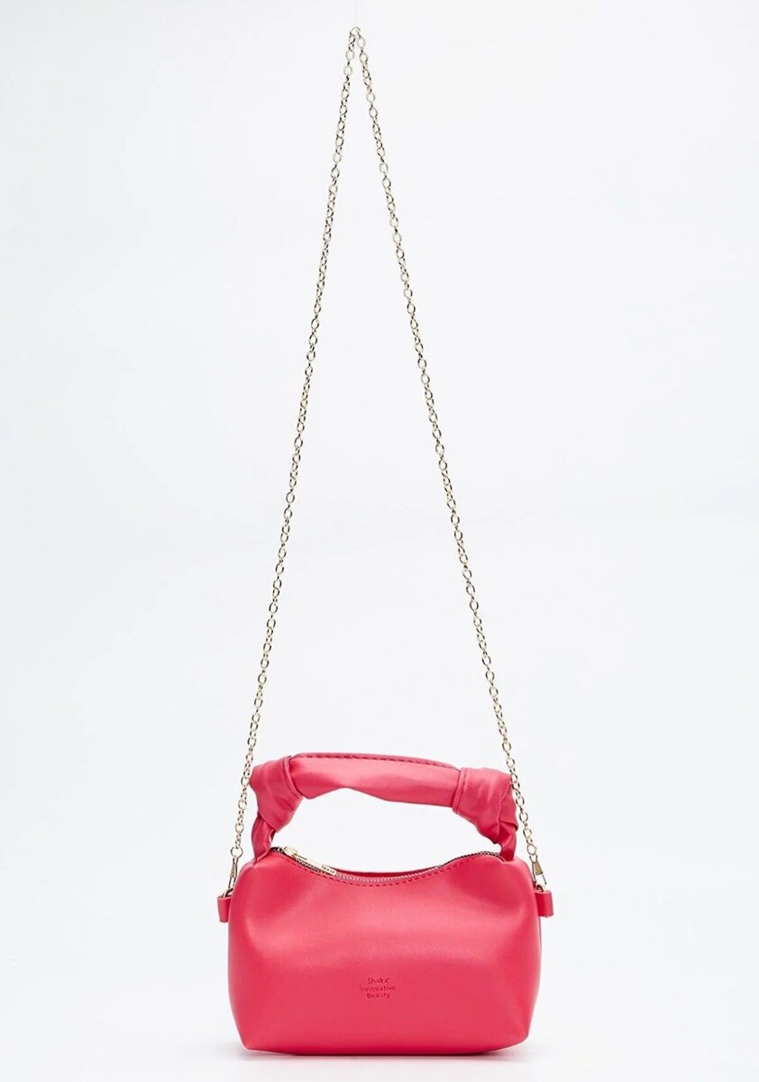 Sac à main et bandoulière couleur rouge Fusia