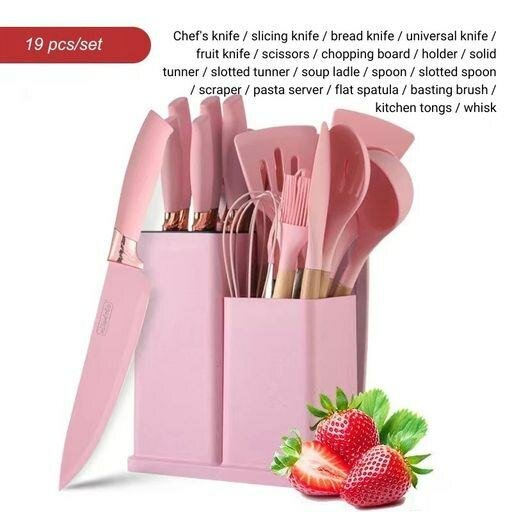 19 pc silicone ladle and knife