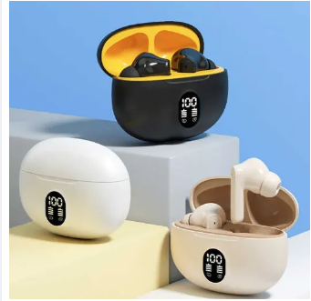 M04 Wireless Earbuds | M04 pods | M04 Earbuds | Crystal Clear Sound, Bluetooth 5.3, Transparent Case, Heavy Bass Stereo, Noise Reduction, Sports Headset with Microphone, Waterproof, LED Display