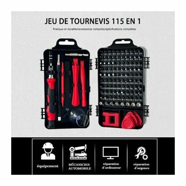 Boîte à Outils Tournevis 115 pcs