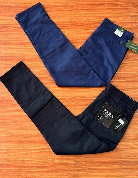 Original smooth textured heavy mens khaki trousers