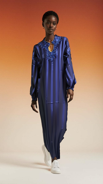 Caftan élégant rayé