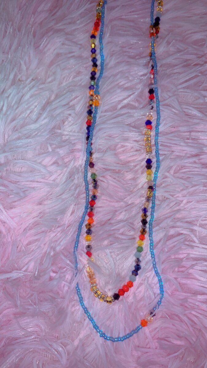 Collier perles colorées bohème