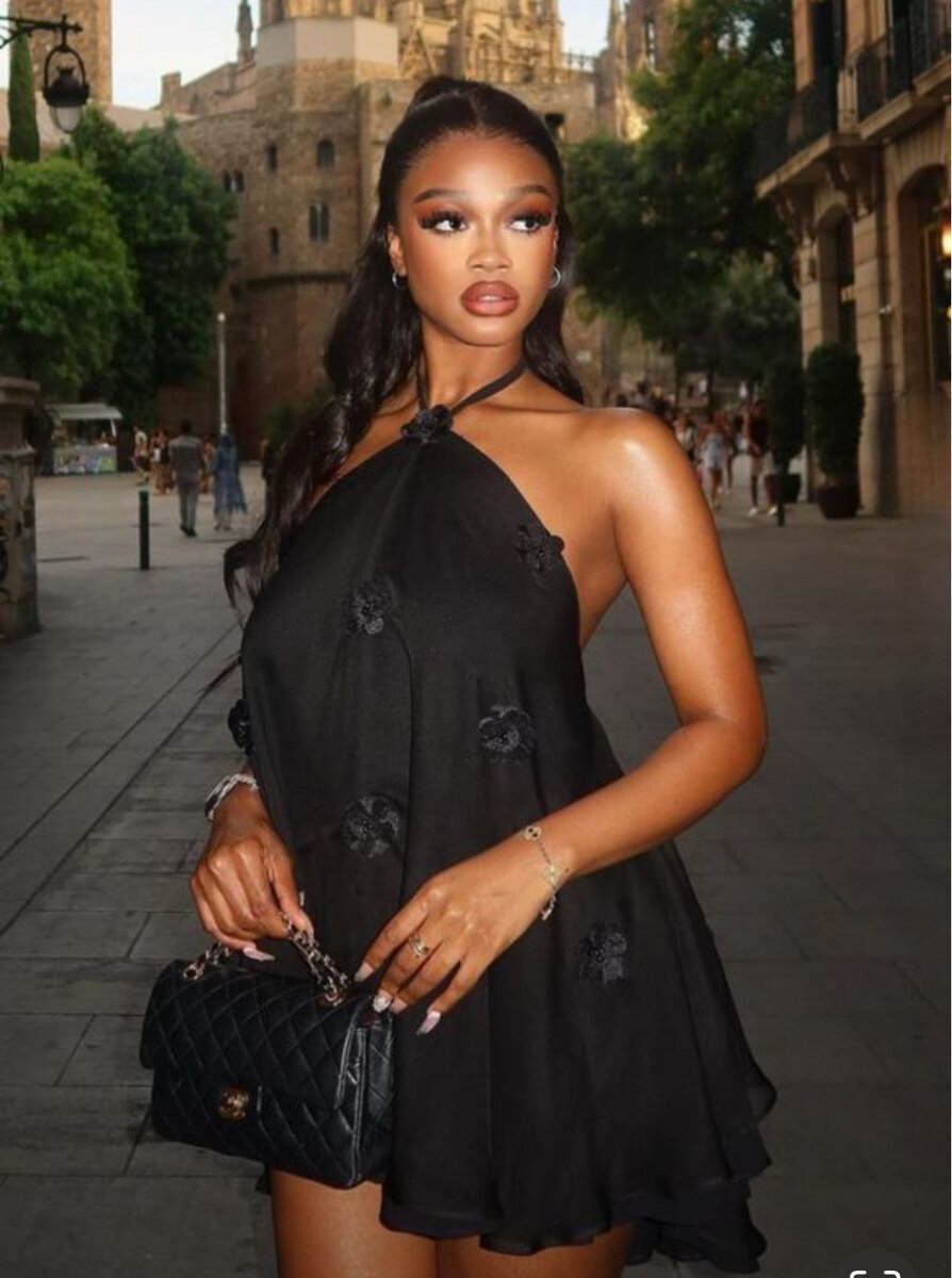 Robe Chic en Mousseline Noire