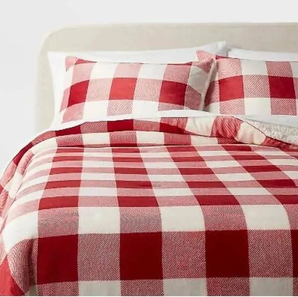 3pc Full Queen Cozy Faux Shearling comforter and Sham