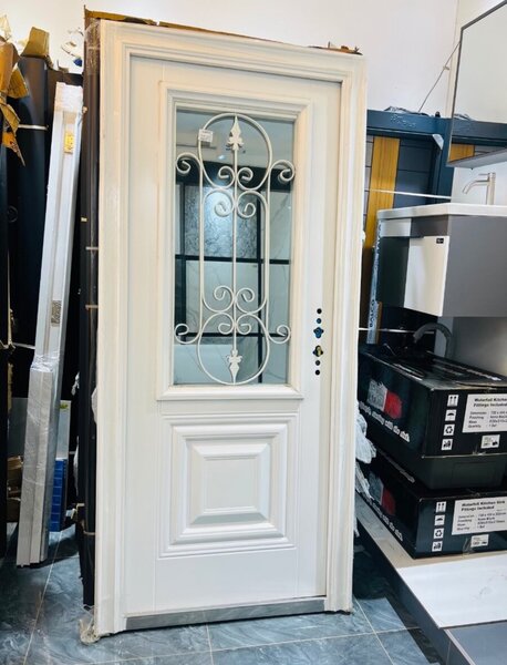 Heavy duty security Door with glass