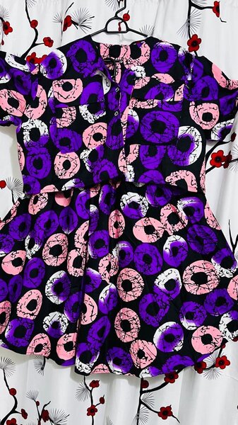 Robe imprimée en wax colorée