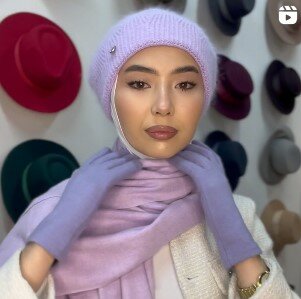 берет ангора + шерсть.Производство Россия