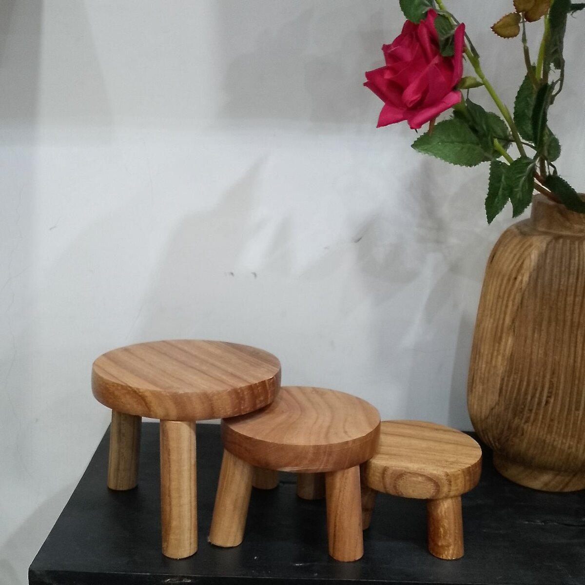 Mini stool set,Small table pack of 3