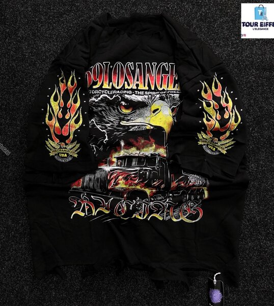 T-shirt moto flamme