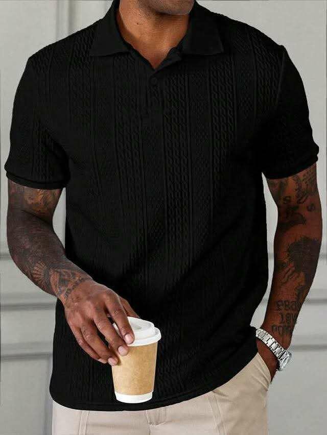 Polo homme noir élégant