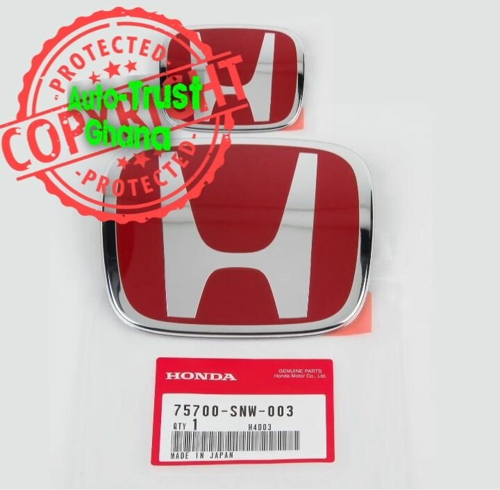 Red Emblem Logo Badge For Honda Civic(16-22)