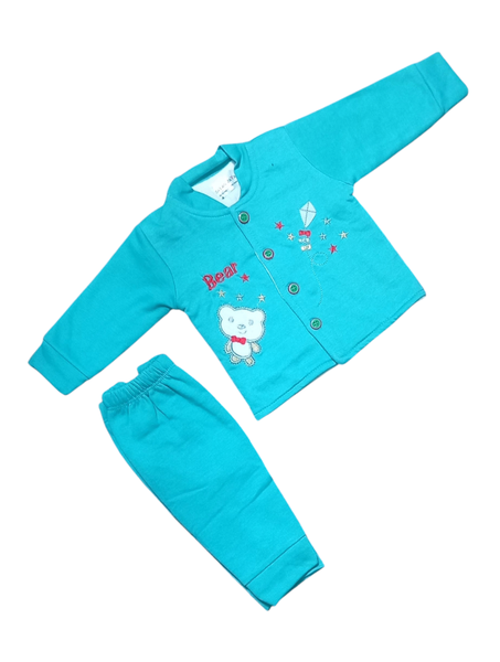 New born baby unisex  Fleece Trouser and shirt set