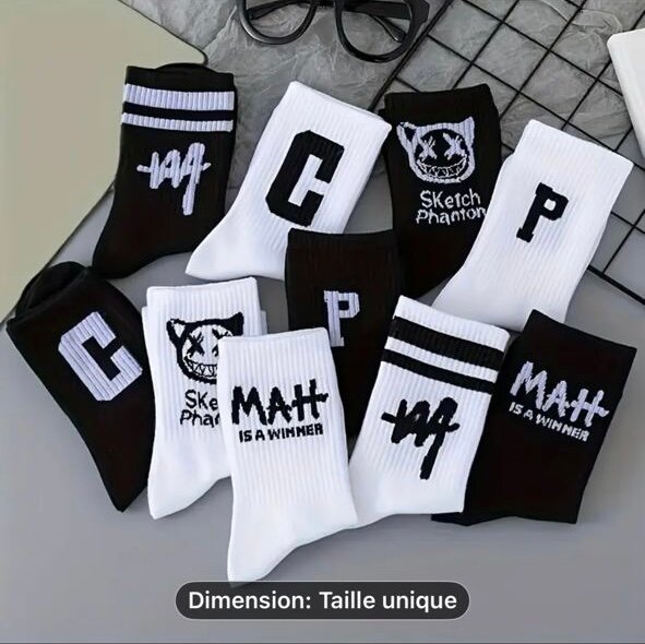 Chaussettes unisexes tendance