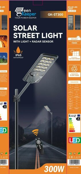 Lampadaire solaire 300W