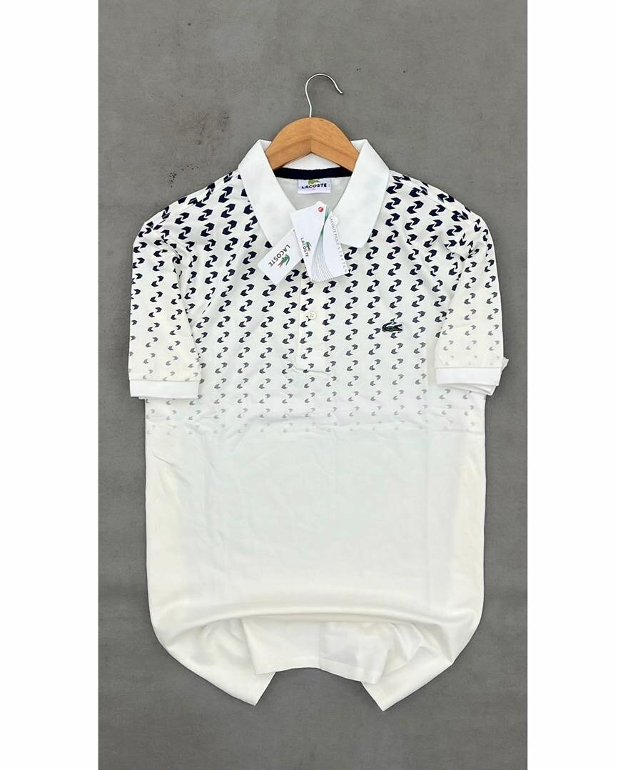 Polo blanc imprimé moderne
