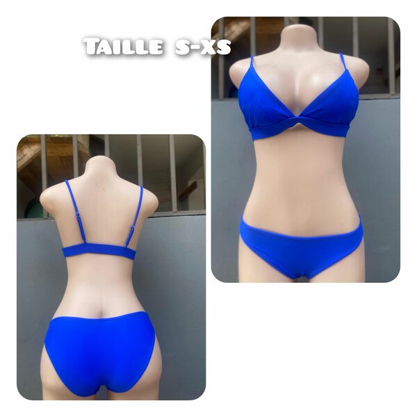 Bikini bleu femme XS