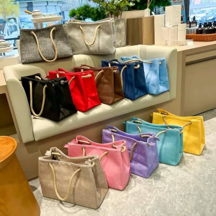 Sacs à main en toile colorés