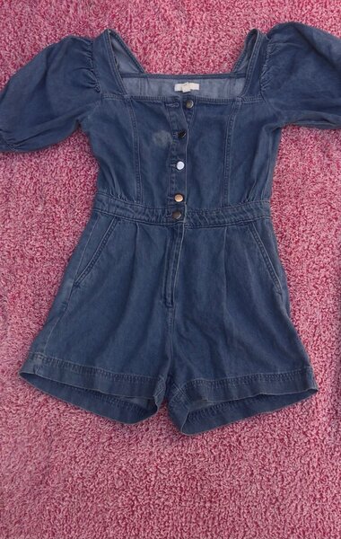 Combishort en denim femme