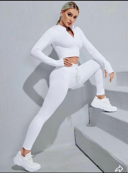 Ensemble de sport blanc femme