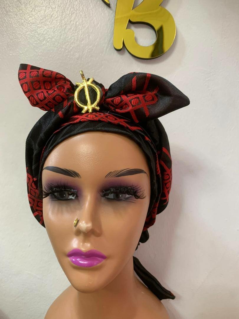 Black and red duku for funeral