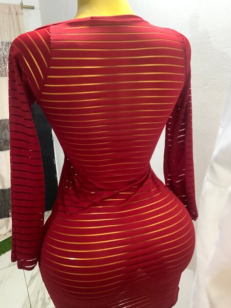 Robe Transparente Rouge Sexy