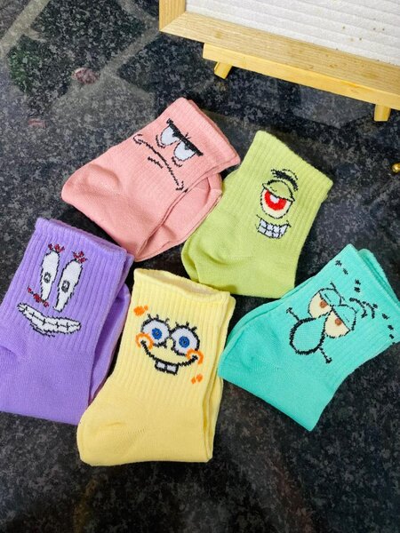 Happy socks with SpongeBob characters