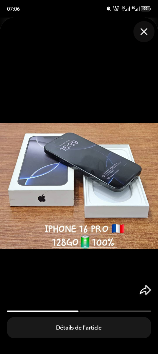 iPhone 16 Pro 128Go Neuf