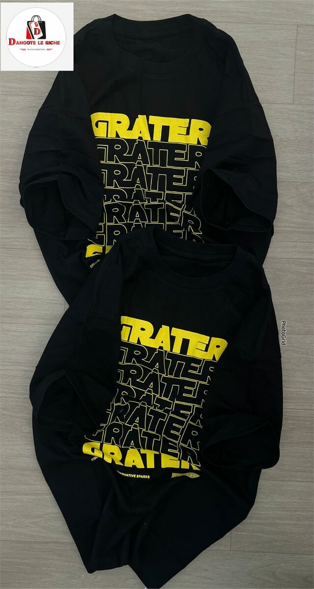 T-shirt noir graphique