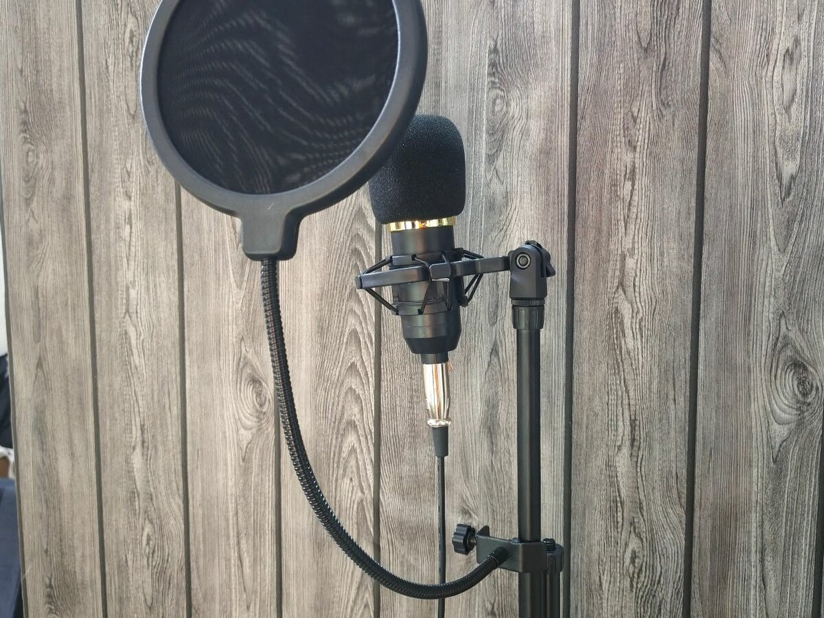 Microphone avec filtre anti-pop