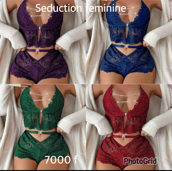 Ensemble lingerie dentelle sexy