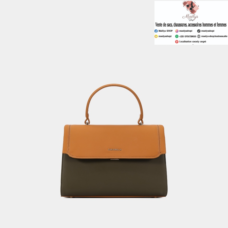 Sac à main élégant bicolore