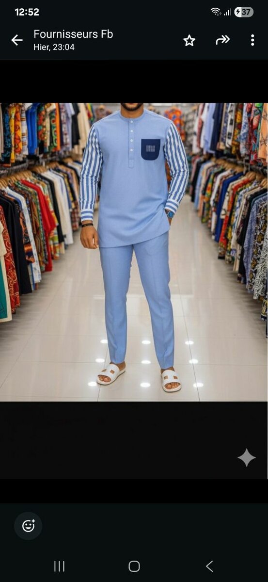 Ensemble Africain Homme Élégant